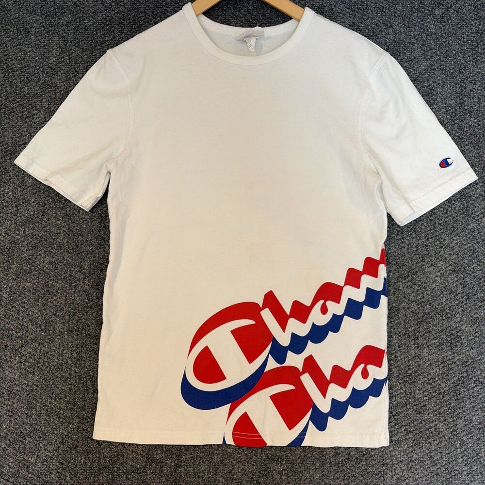 Champion Heritage Tee White Small Mens Athletic Logo Graphic T Shirt